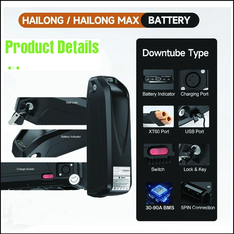 แบตเตอรี่จักรยานไฟฟ้า Hailong  - Ebike Battery 48V 20Ah Hailong บทวิจารณ์และราคา