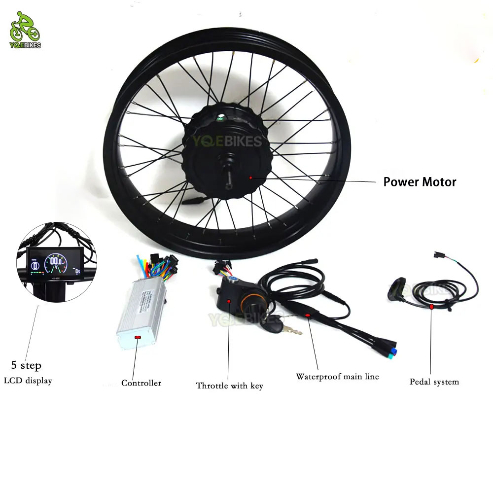 20 นิ้ว 4.0 eBike อุปกรณ์เสริม - Fat Tire Ebike Conversion Kit 2000W บทวิจารณ์และราคา