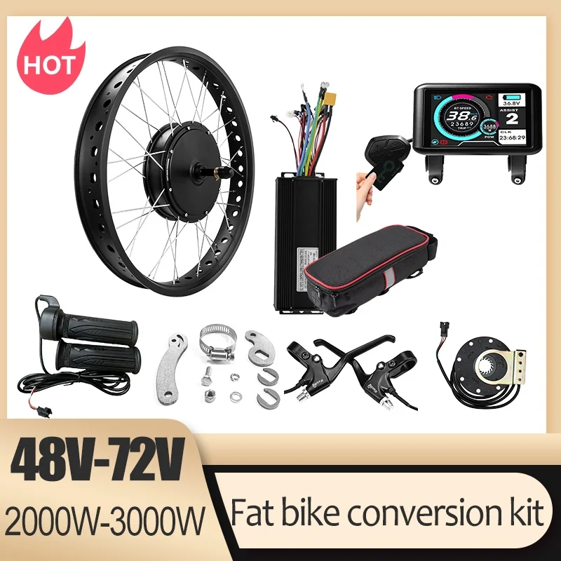 ชุดแปลงจักรยานหิมะ 72V 3000W ล - Ebike Conversion Kit 72V 3000W บทวิจารณ์และราคา