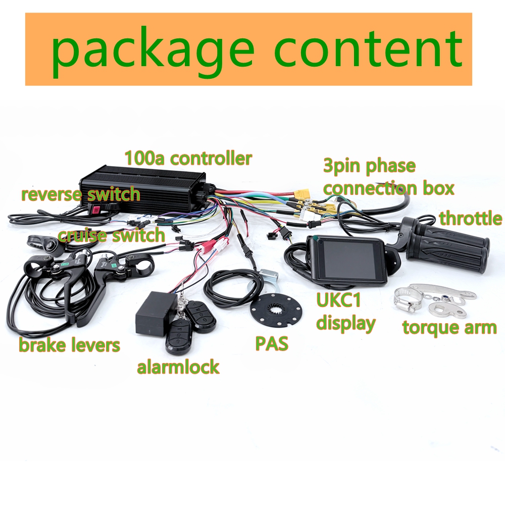ชุดแปลงมอเตอร์ไฟฟ้าสำหรับจักรย - 72V 5000W Hub Motor Kit บทวิจารณ์และราคา