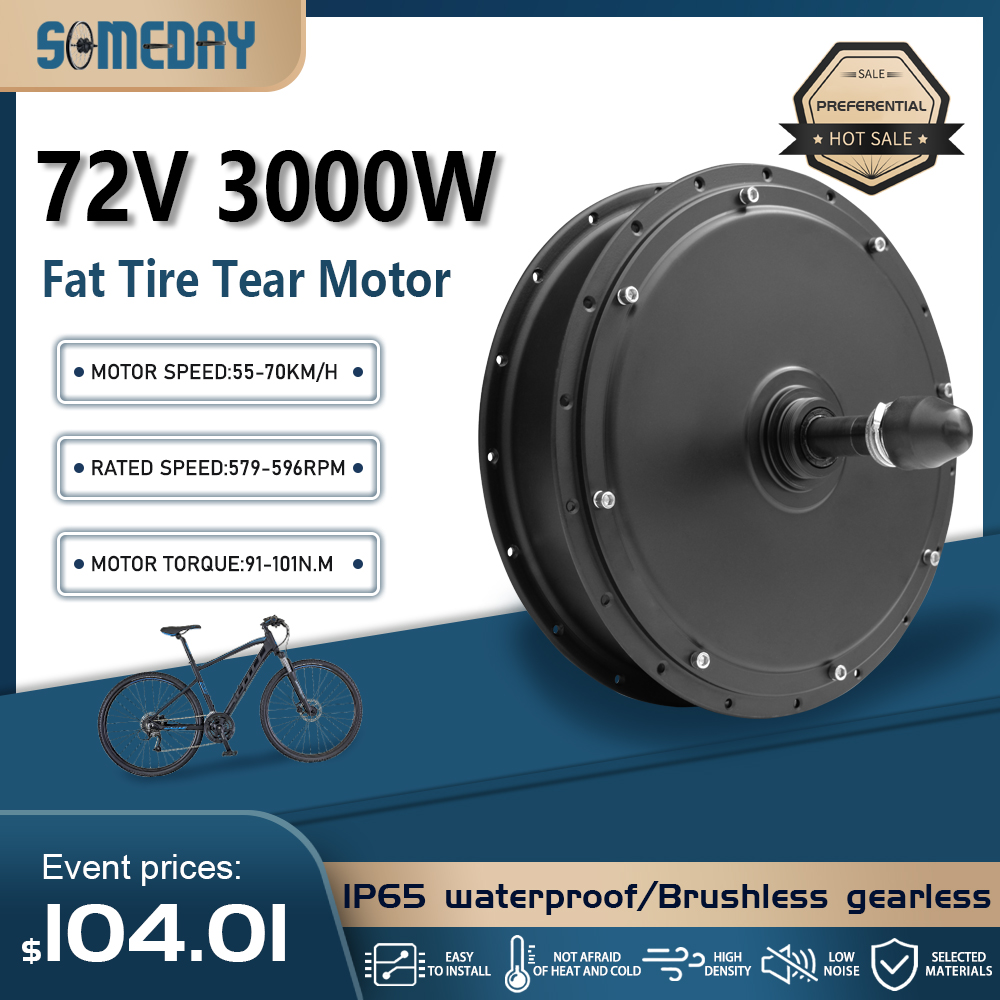 มอเตอร์จักรยานไฟฟ้าล้อโต 72V 3 - Ebike Conversion Kit 72V 3000W บทวิจารณ์และราคา