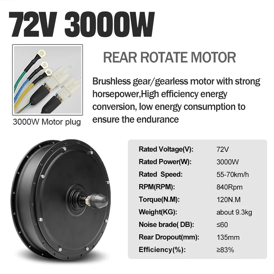 ชุดแปลงจักรยานไฟฟ้า 72V 3000W  - Ebike Conversion Kit 72V 3000W บทวิจารณ์และราคา