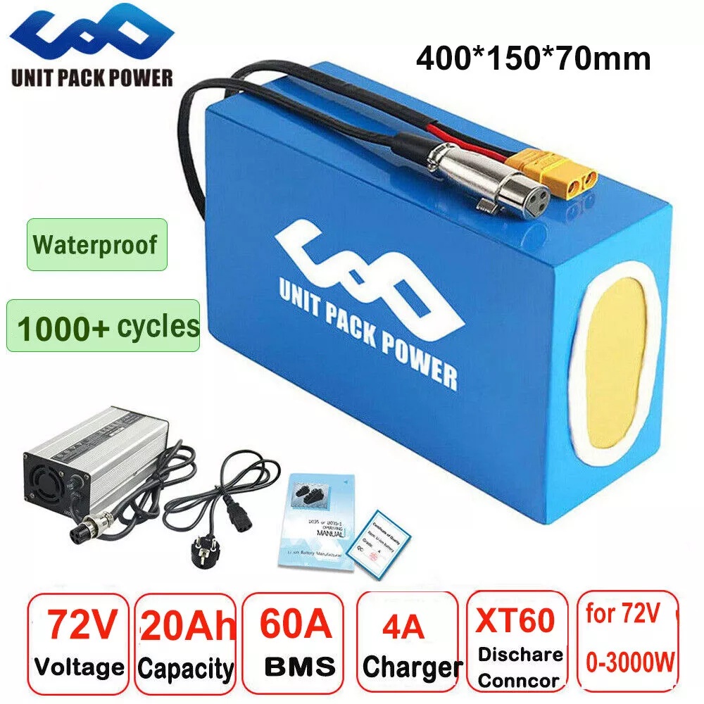 ชุดแบตเตอรี่สำหรับจักรยานไฟฟ้า - Electric Bicycle Battery 72V 30Ah บทวิจารณ์และราคา